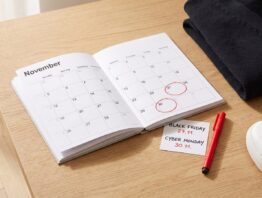Kalender mit markiertem Cyber Monday Zalando Termin am 30. November 2026