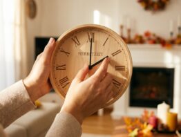 Zeitumstellung 2026: Wanduhr wird eine Stunde zurückgestellt