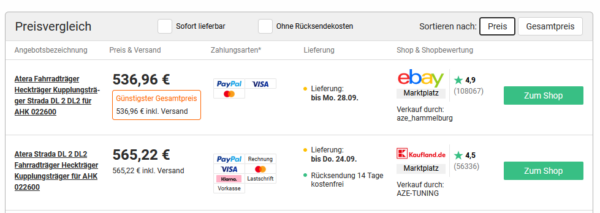 Preis 1 Preis 1