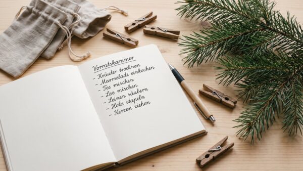 adventskalender fuellen planung Handschriftliche Planungsliste fuer die 24 Tuerchen eines Adventskalenders