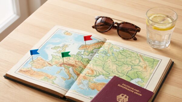 all inclusive urlaub bild 4 Europakarte mit Fähnchen an Urlaubsregionen als Orientierung für All-Inclusive-Länder