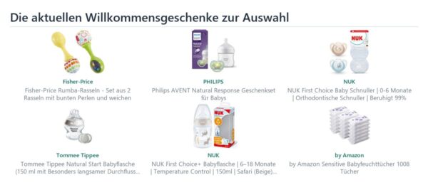amazon baby wunschliste willkommensgeschenke Die aktuellen Willkommensgeschenke der Amazon Baby-Wunschliste zur Auswahl