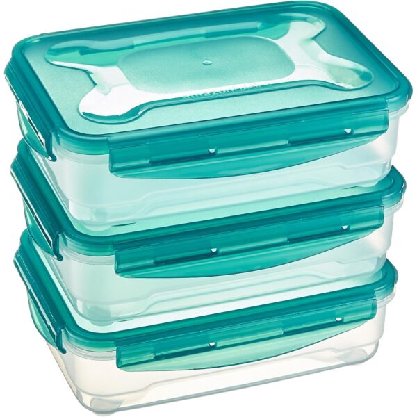 amazon basics gefrierbehaelter 3x 1 2l Amazon Basics Gefrierbehälter im Set mit Deckel, luftdicht, 3 x 1,2 l