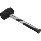 Amazon Basics Gummihammer mit Fiberglasstiel 450 g Schwarz