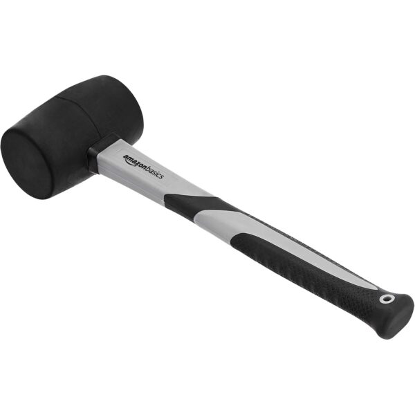 amazon basics gummihammer fiberglasstiel Amazon Basics Gummihammer mit Fiberglasstiel 450 g Schwarz
