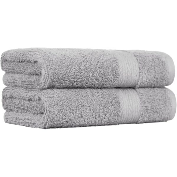 amazon basics handtuch 2er set Amazon Basics Handtuch, 100% Baumwolle, Farbecht, Saugfähig, 50cm x 100cm, 2er-Pack, Grau