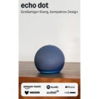 Echo Dot (Neueste Generation) Smarter WLAN- und Bluetooth-Lautsprecher mit Alexa, Tiefseeblau