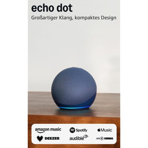 Echo Dot (Neueste Generation) Smarter WLAN- und Bluetooth-Lautsprecher mit Alexa, Tiefseeblau