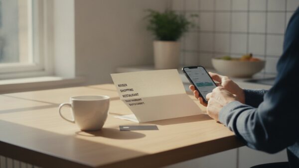 amex offers gutschrift abrechnung Kreditkartenabrechnung wird mit dem Smartphone auf die Amex-Gutschrift geprĂĽft