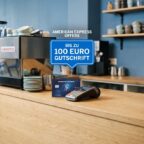 Amex Offers im September 2026 - American Express Karte am Kartenlesegeraet mit Badge bis zu 100 Euro Gutschrift