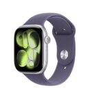 Apple Watch Series 11 GPS + Cellular 46 mm Aluminium silber mit Sportarmband nebelviolett