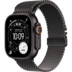Apple Watch Ultra 3 Cellular 49 mm Titan Schwarz mit Milanaise Armband