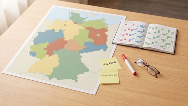 arbeitstage jahr bundeslaender Kalender 2026 mit markierten Arbeitstagen und Feiertagen für die deutschen Bundesländer