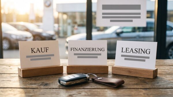 auto leasing oder kaufen drei wege Auto-Leasing oder Kaufen: drei Karten mit Kauf, Finanzierung und Leasing neben einem Autoschlüssel
