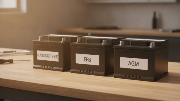 Drei Autobatterien im Vergleich: Nassbatterie, EFB und AGM für Start-Stopp