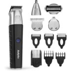 BaByliss Lithium Power 11-in-1 Multi-Trimmer – Kabelloses Grooming-Kit mit Barttrimmer und Nasenhaarschneider, wasserdicht, Schwarz/Grau, MT812E