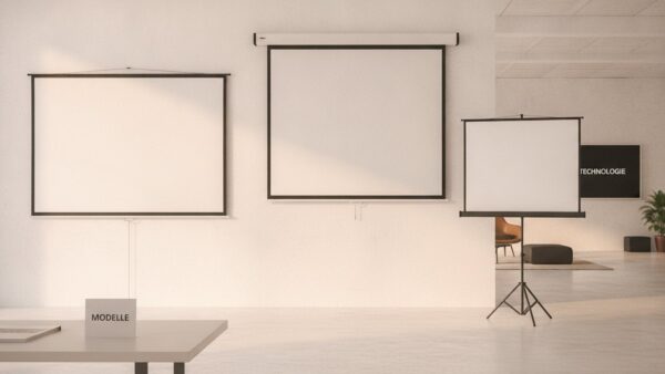 Rahmenleinwand, Rollo-Leinwand und Stativleinwand im Vergleich