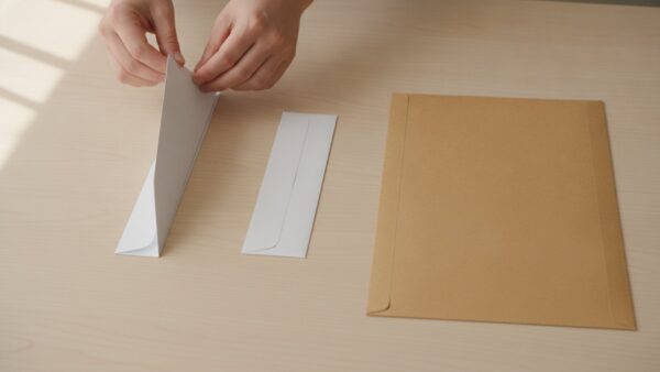 brief porto falten Papier schmal falten fuer den guenstigeren Kompaktbrief statt Grossbrief