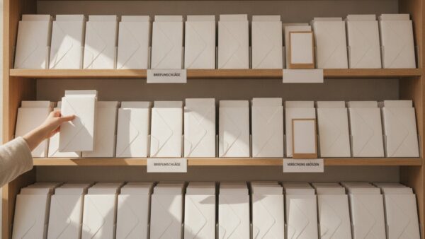 briefumschlag groessen kaufen Briefumschläge in verschiedenen Größen im Schreibwaren-Regal kaufen