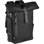 camel active Herren Explore Rolltop Rucksack aus recyceltem Nylon in Schwarz