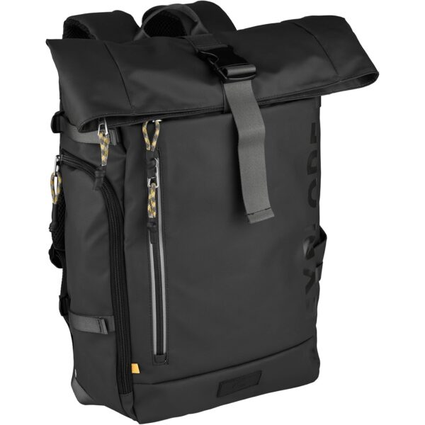camel active explore rolltop rucksack camel active Herren Explore Rolltop Rucksack aus recyceltem Nylon in Schwarz