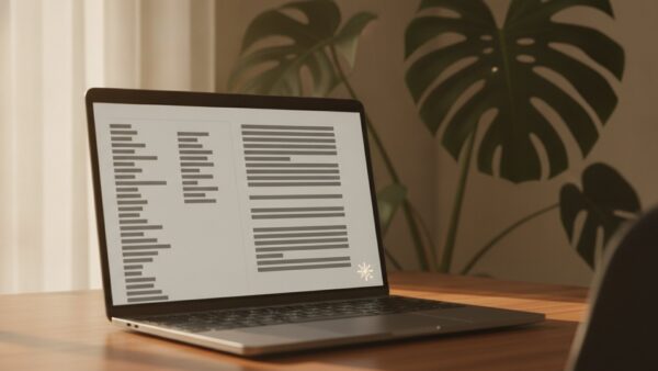 chatgpt oder gemini postfach Gemini in Gmail und Docs: Laptop mit Posteingang, Dokument und Chat-Fenster