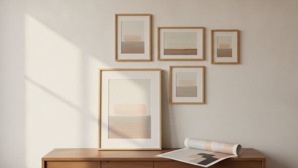din formate bilderrahmen Bilderrahmen in verschiedenen Groessen an einer Wand fuer DIN Formate