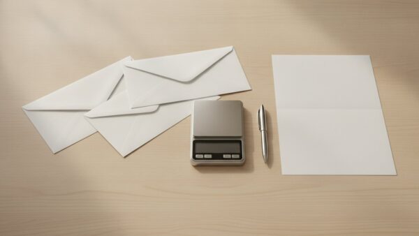 din formate briefumschlaege Briefumschlaege der DIN C Reihe neben einem gefalteten Blatt Papier