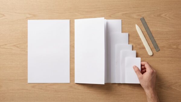 din formate halbierung Halbierungsprinzip der DIN-Formate mit gestaffelten Papierbogen