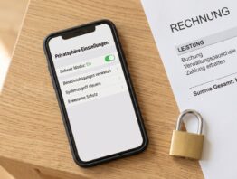 Drittanbietersperre im Kundenportal aktivieren: Smartphone mit Einstellungsschalter