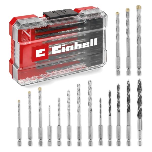 Einhell M-CASE 16-tlg. Bohrer-Set Universal-Set 2,0 - 8,0 mm