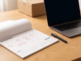 Rabattkalender für Elektronik-Schnäppchen mit markierten Aktionsmonaten
