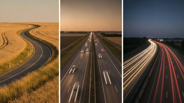 Landstraße, Autobahn und nächtliche Straße als drei Arten der Sonderfahrten