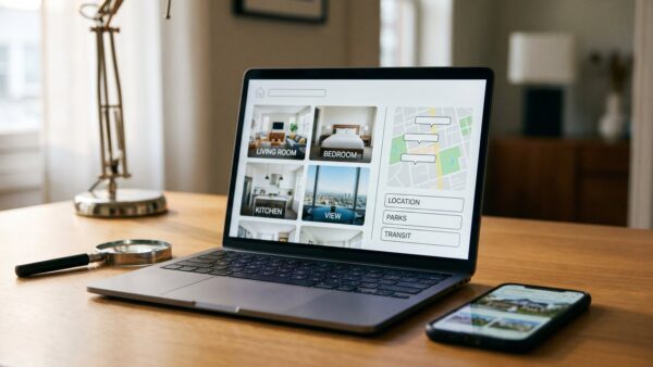 ferienwohnung buchen bild 4 Ferienwohnungs-Inserat mit Lupe und Bilderrückwärtssuche auf dem Smartphone prüfen