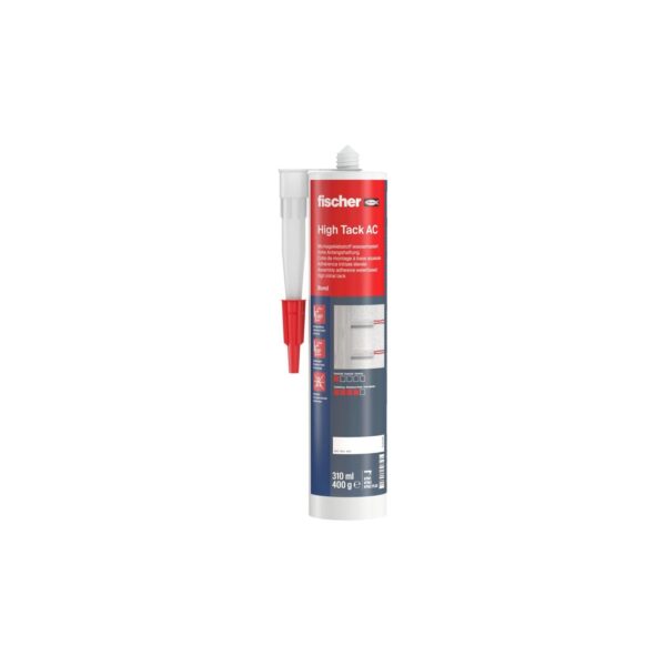 fischer high tack ac montageklebstoff fischer High Tack AC Montageklebstoff, wasserbasierter Kleber, weiß, 310 ml