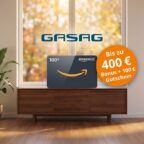 GASAG Neukundenbonus: bis zu 400 € Bonus + 100 € Amazon-Gutschein für Strom- und Gastarife