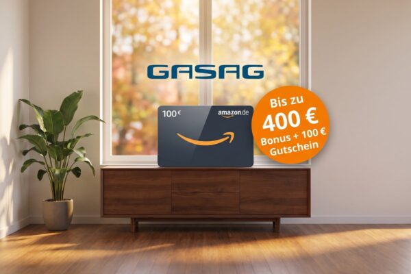 gasag neukundenbonus amazon gutschein GASAG Neukundenbonus: bis zu 400 € Bonus + 100 € Amazon-Gutschein für Strom- und Gastarife