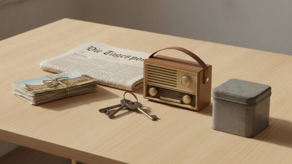 generationen uebersicht deutsche praegung Postkarten Zeitung und Kofferradio als Symbol für die deutschen Generationen und ihre Prägung