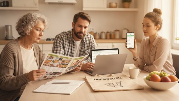 generationen uebersicht einkaufsverhalten Drei Generationen vergleichen Angebote mit Prospekt Notebook und Smartphone