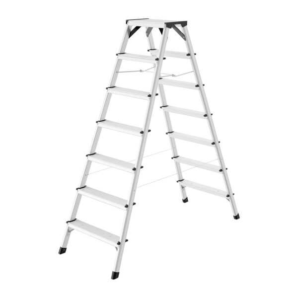 Hailo D60 StandardLine Alu-Doppelstufenleiter 2x7 Stufen