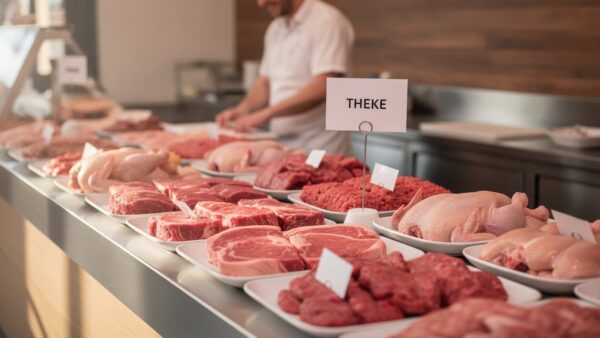 halal bedeutung fleischtheke Halal Schlachtung erklaert: Fleischtheke mit Rind und Gefluegel