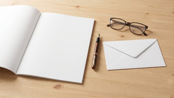 heizkostenzuschuss bild 2 Unbedrucktes Formularblatt mit FĂŒller, Brille und Briefumschlag