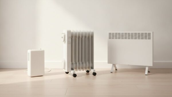 heizluefter bild 2 Heizlüfter, Ölradiator und Konvektor nebeneinander auf einem Holzboden
