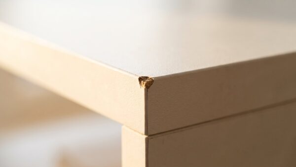 home24 outlet bild 1 Kleine Absplitterung an der Ecke einer hellen Holzplatte