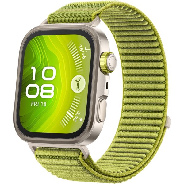 HUAWEI Watch FIT 4 Pro Smartwatch mit GPS, EKG und Saphirglas in Grün