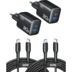 INIU 30W USB C Ladegerät 2er-Pack mit 1,5m 60W USB-C Kabeln