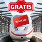 Jugend BahnCard 25 kostenlos - ICE am Bahnsteig mit roter BahnCard