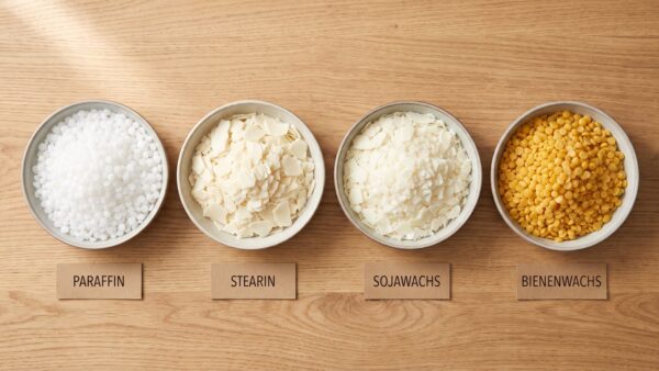 kerzen selber machen wachsarten Wachsarten im Vergleich: Paraffin, Stearin, Sojawachs und Bienenwachs in Schalen