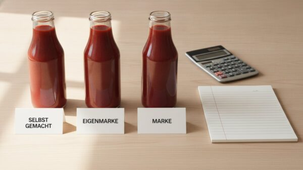 ketchup selber machen kosten Kostenvergleich selbstgemachter Ketchup gegen Markenware und Eigenmarke