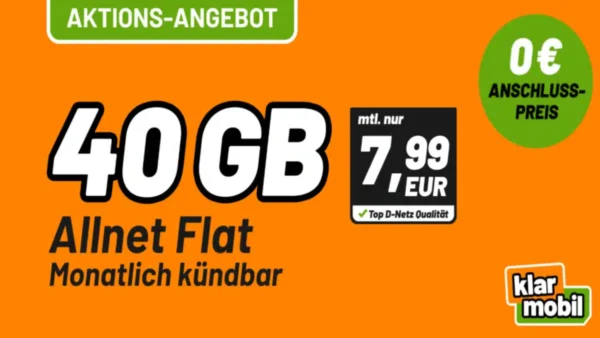 klarmobil 40GB Allnet